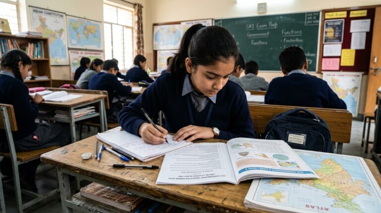 8th Class Social Question Paper 2018 SA1 Government